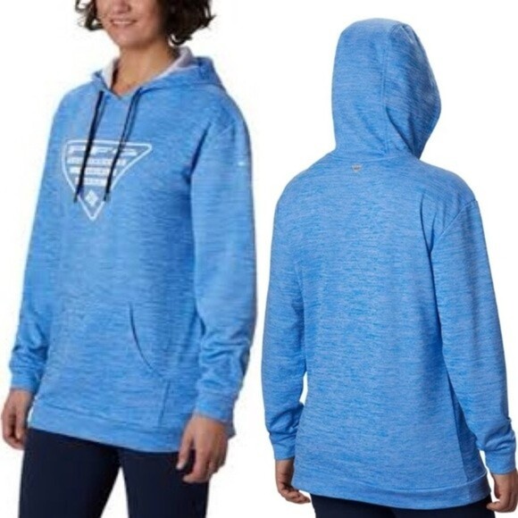 Columbia Tops - Columbia Women’s PFG Triangle Hoodie - Blue XS